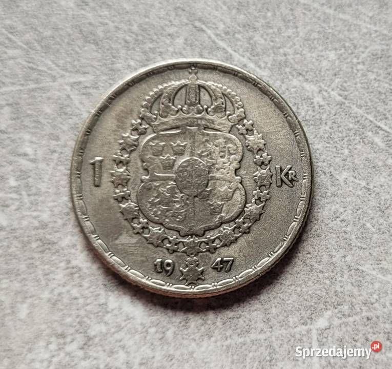 173 SZWECJA srebro 1 Korona 1947 r sprzedam