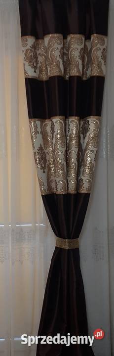 Zasłony 2 sztuki złoty ornament