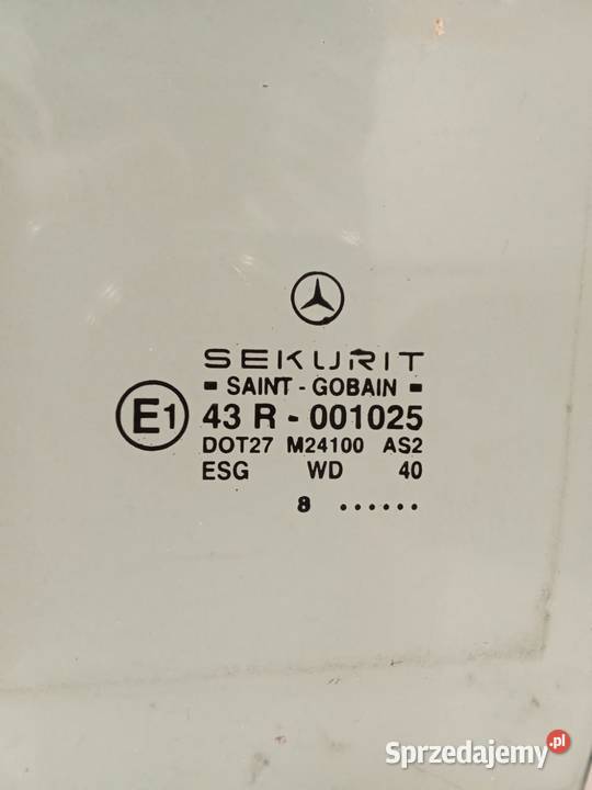 Szyba Drzwi Lewa Tylna Mercedes Eclass W210 9502 Bralin