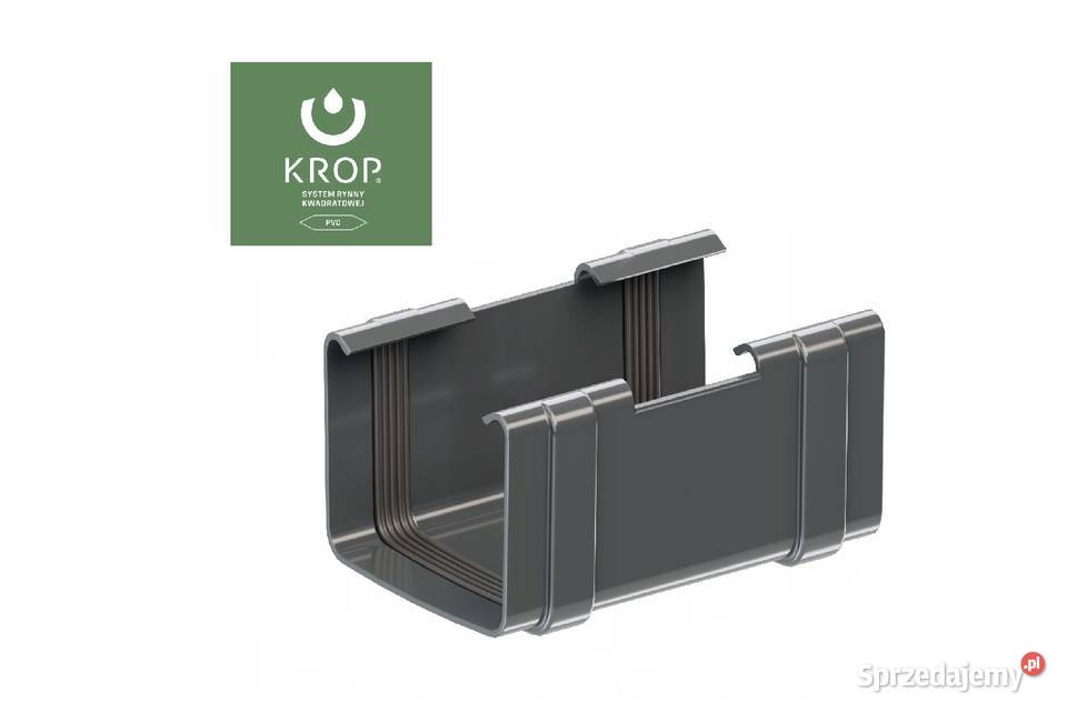 Krop złączka rynny kwadratowej 135 GRAFIT 7016 Materiały budowlane Hajnówka sprzedam