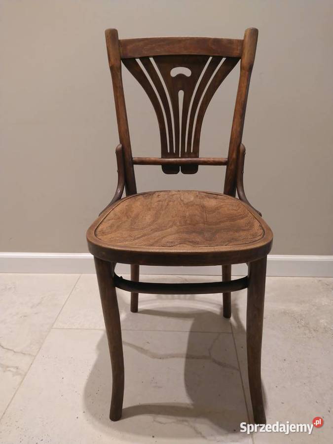 Secesyjne sygnowane krzesła gięte Thonet 1910 r Bytom