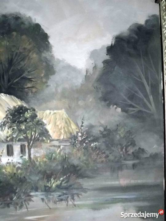 Chata jeziorem STARY OBRAZ SPRZEDAM likwidacja Kraków