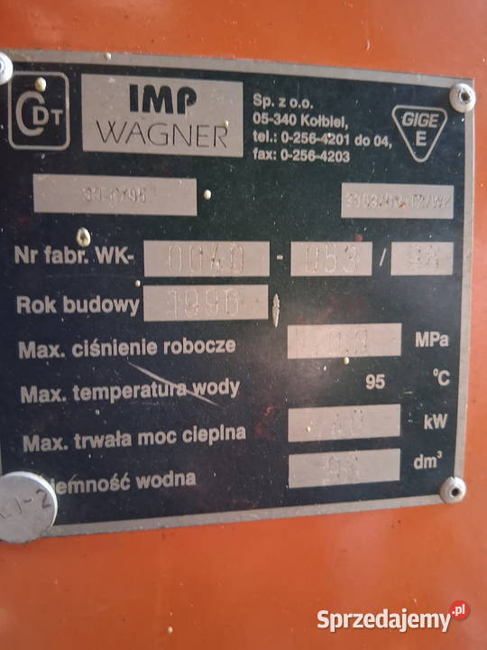 KOCIOŁ CO 40 KW na paliwa gazowe i płynne Góra