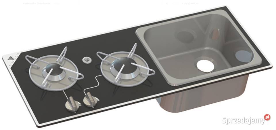 Kuchenka gazowa 2palnikowa ze zlewem 765 x 300