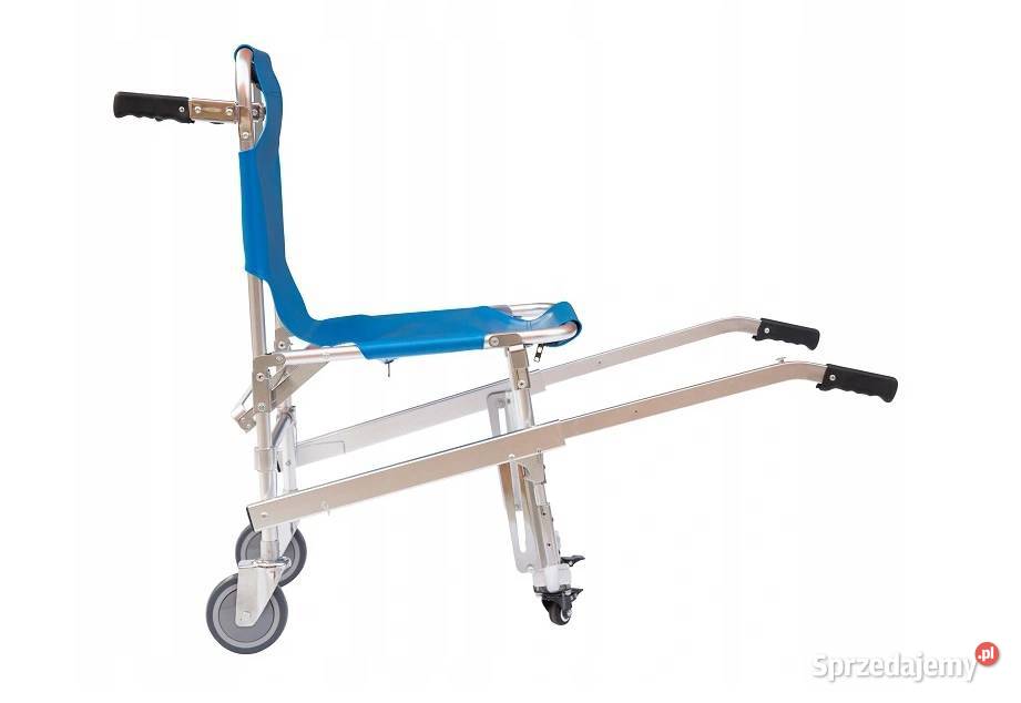 KRZESŁO TRANSPORTOWE NIEBIESKIE Zrębice sprzedam