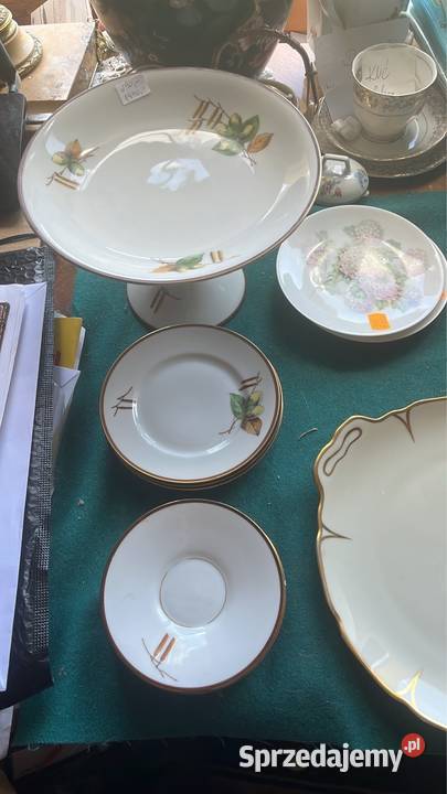Spodek P T Tirschenreuth Germany Orzech laskowy Porcelana i szkło