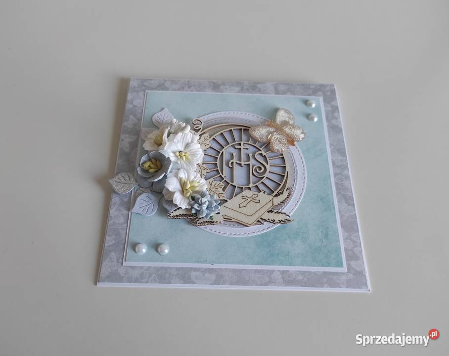 Kartka w pudełku ręcznie robiona na Pamiątkę Łódź