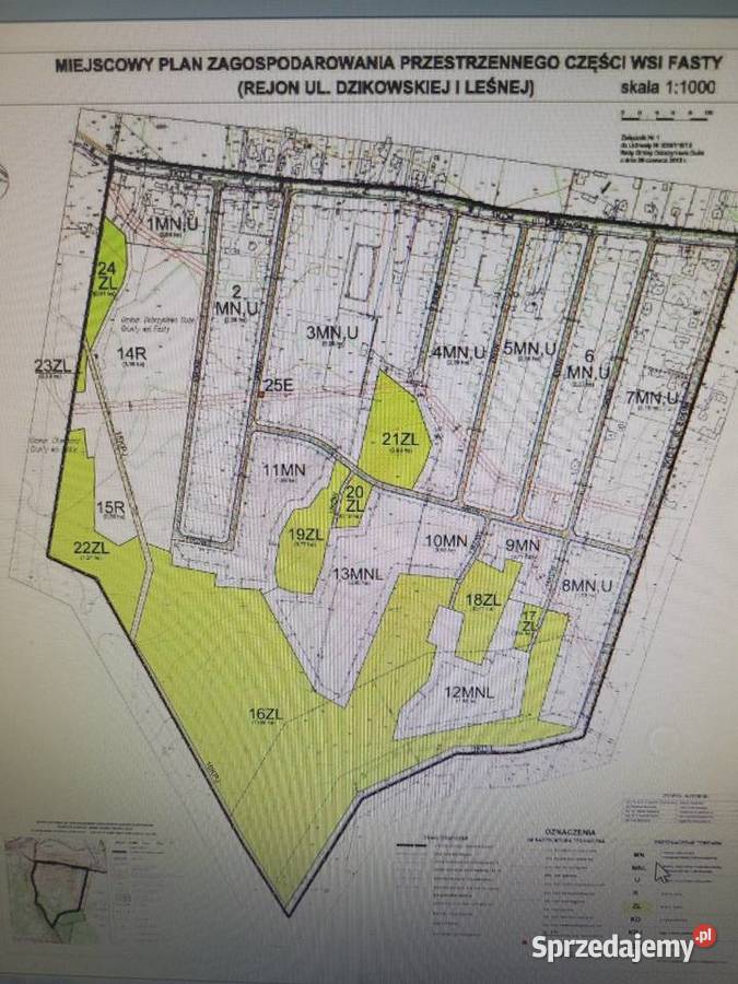 sprzeSprzedam działkę budowlaną o pow 1087 m2 w 32m Sprzedaż Fasty sprzedam