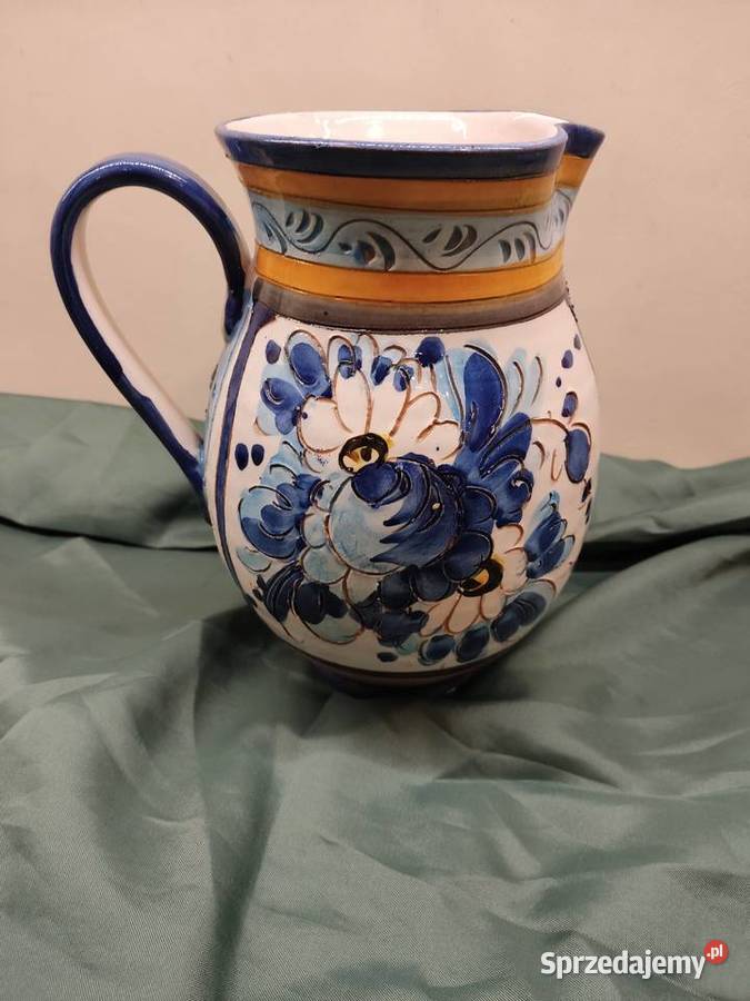 Dzbanek ceramiczny ręcznie malowany Głuchołazy