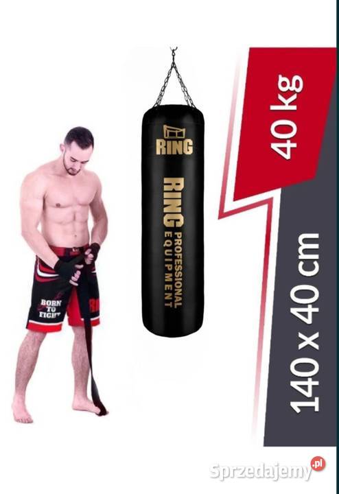 Worek bokserski profesjonal 140x40x40 złote logo Radomsko sprzedam
