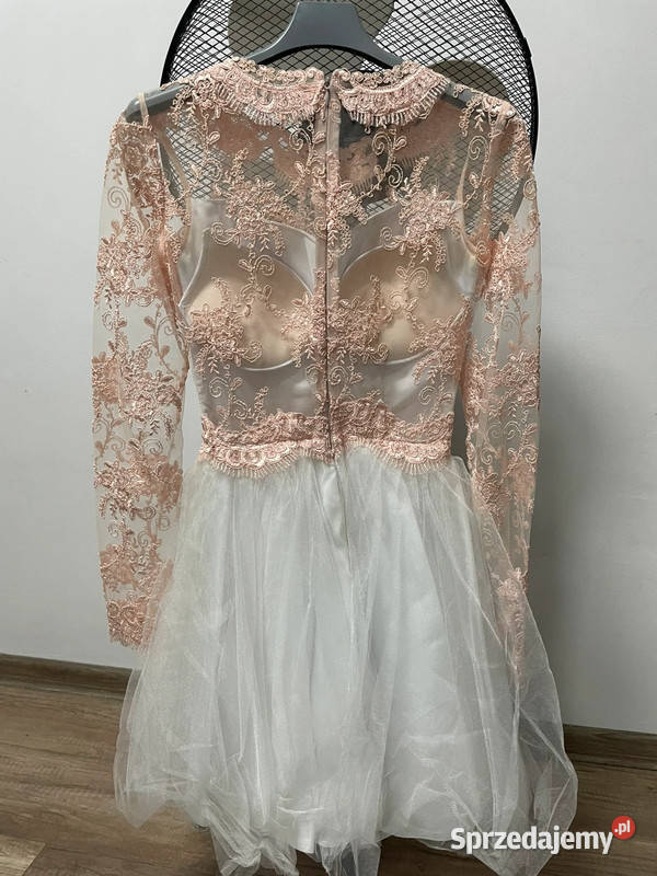 Sukienka weselna balowa rozmiar xs 34 brązowy/beżowy Chełm sprzedam