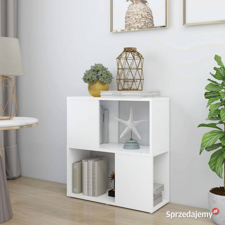 Regał na książki biały 60x24x63 materiał Warszawa