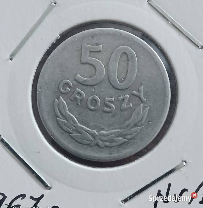 50 Groszy 1967 r 1 najniższy nakład Konin