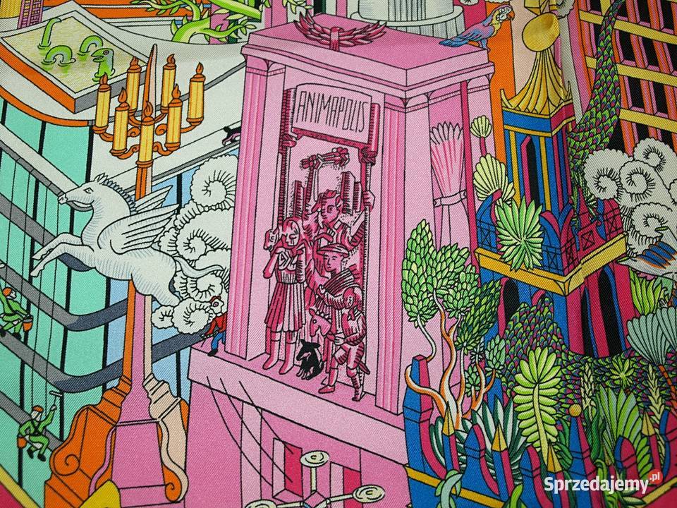 Hermes Paris Animapolis apaszka jedwabna 9090
