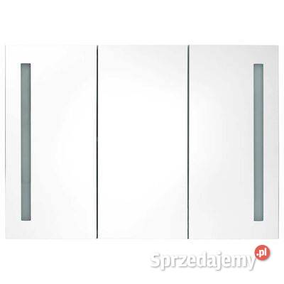 Szafka łazienkowa z lustrem i LED 89x14x62