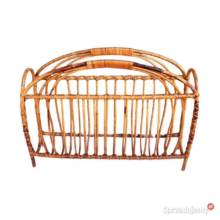 Gazetnik wiklinowy Skandynawski styl Dania lata mazowieckie Warszawa