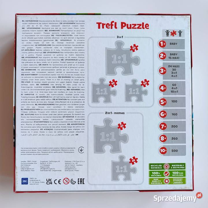 Puzzle 3w1 Bing zabawy z przyjaciółmi Trefl śląskie Katowice