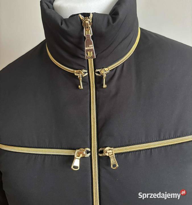 Moschino puchówka damska czarna zamki w kolorze Szczecin