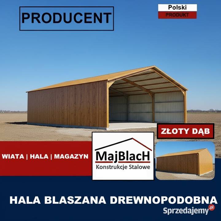 A162Złoty Dąb MagazynHala Garaż Blaszany Gostyń sprzedam
