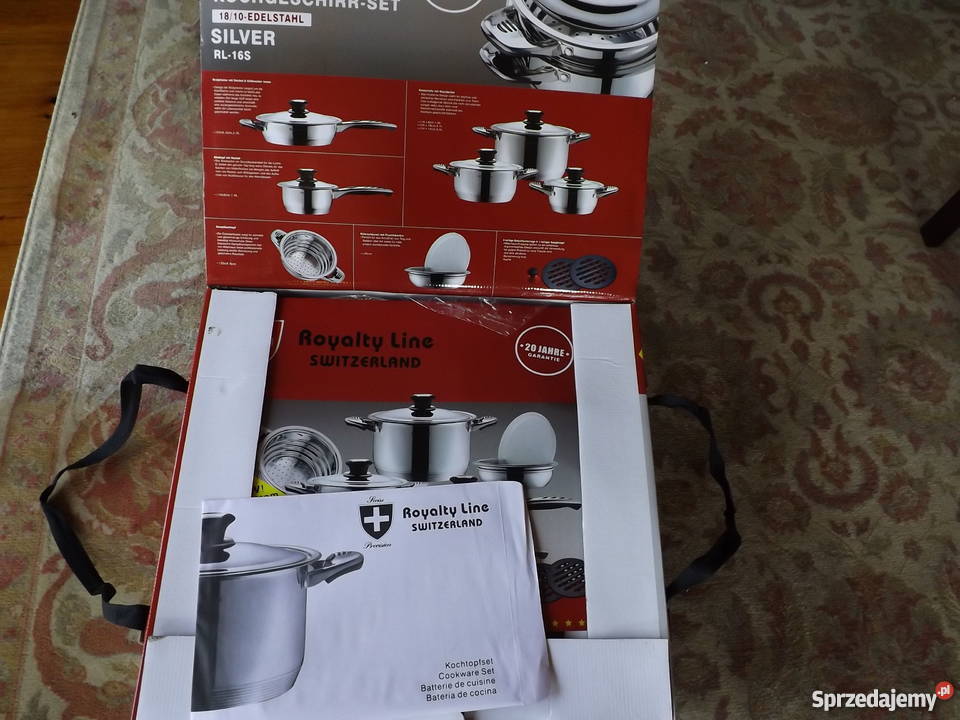 Garnki 7 warstwowe dno 16 elementów lubuskie Żagań sprzedam