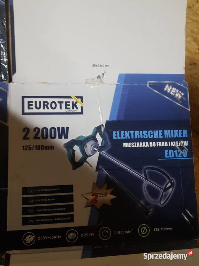 MOCNY MIESZALNIK DO ZAPRAW 2200W 2x MIESZADŁO 12 Elektryczne Głogowa sprzedam