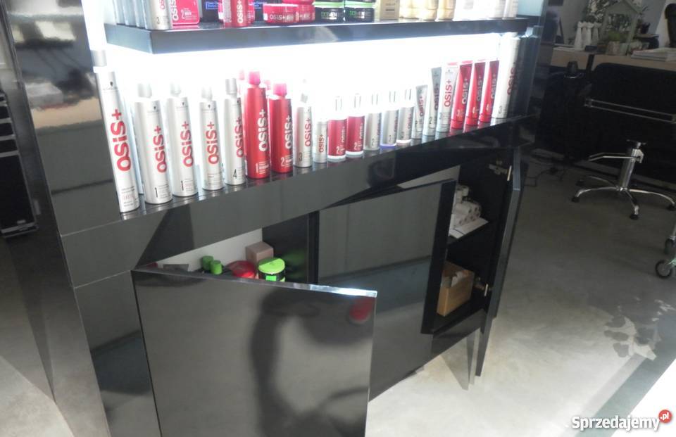 Szafa czarna połysk dom salon fryzjerski Poznań