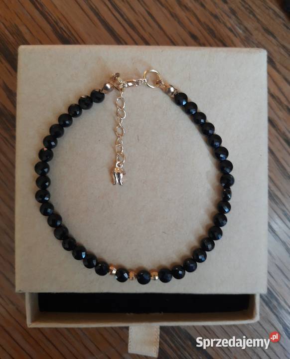 Bransoletka z czarnych agatów Warszawa