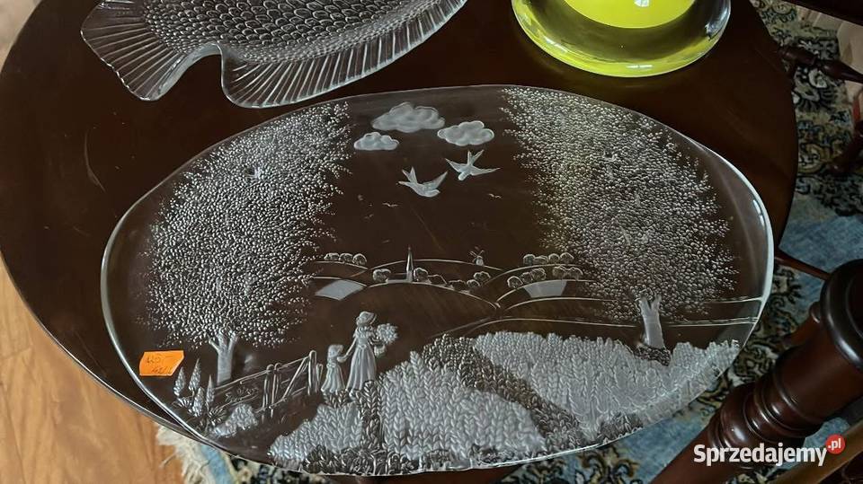 Taca Zabytkowa szklana patera firmy Costa Bodą Gdańsk