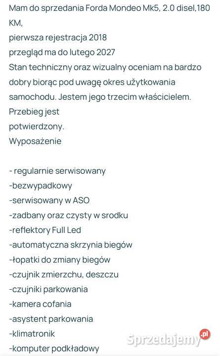 Ford Mondeo mk5 20 TDCi Titanium Power Shift śląskie Ruda Śląska