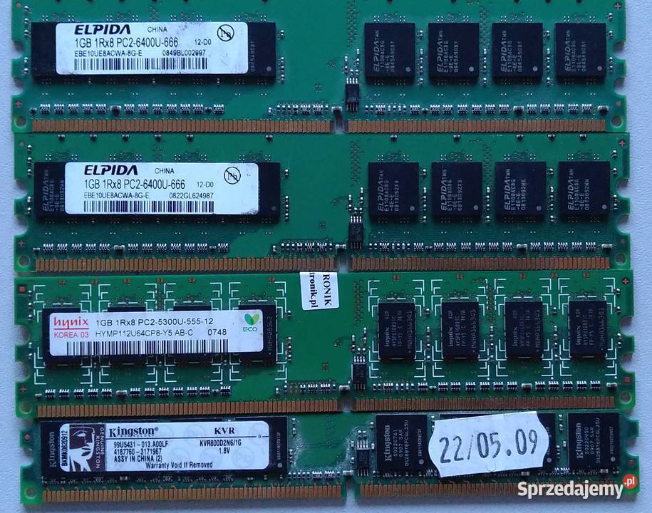 Pamięć RAM Kingston 2 GB PC25300 DDR2667MHz Poznań