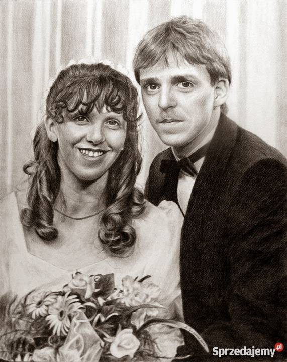Portret ołówkiem na zamówienie ze zdjęcia Gryfino