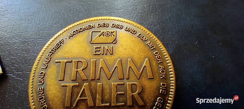 Stare monety 1 Trimm Taler 1990 Niemcy Lesko