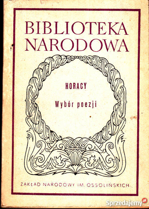 02449 WYBÓR POEZJI HORACY Czyrna sprzedam
