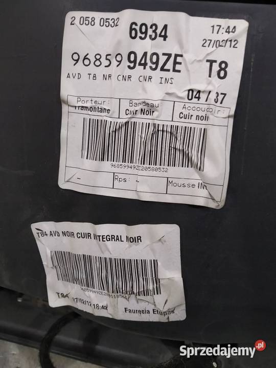 TAPICERKA BOCZEK LEWY PRAWY PRZÓD KPL SKÓRA