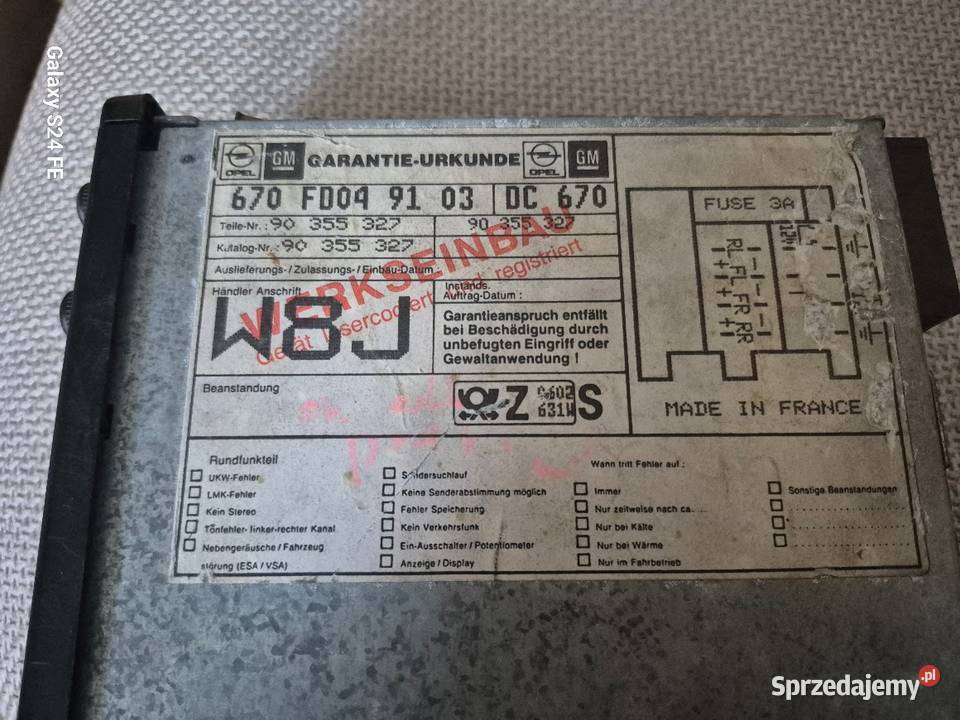 Radio Opel DC 670