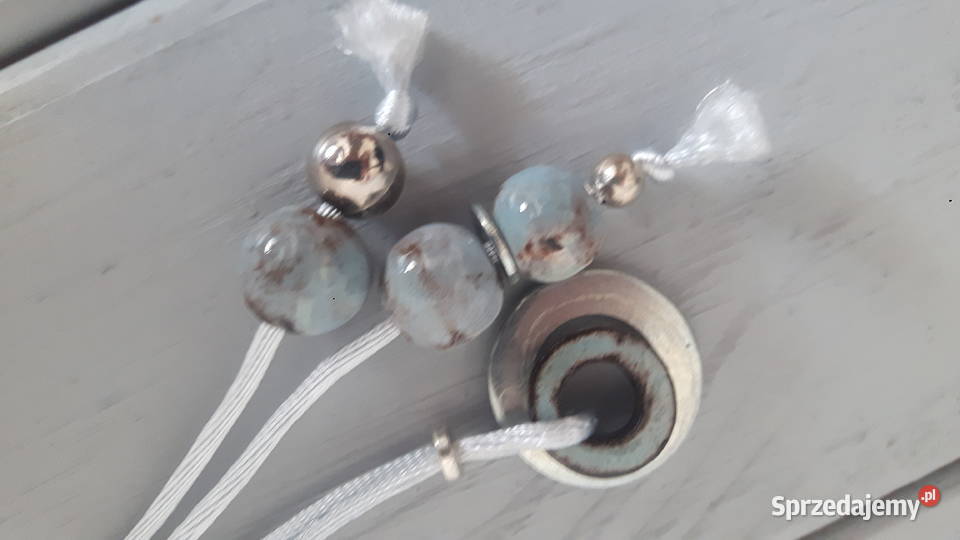 Naszyjnik ceramiczny ręcznie wykonany Otwock sprzedam