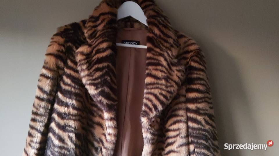 Maddox płaszcz damski sztuczne futerko panterka Lublin sprzedam