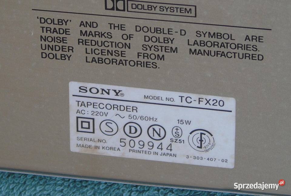 Japoński magnetofon Sony TCFX20 ładny DOSTAWA podkarpackie Jasło