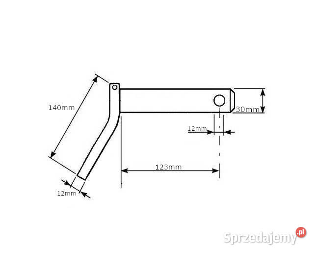 Sworzeń z uchwytem 30x123 mm Kramp Z530123KR Kamionna