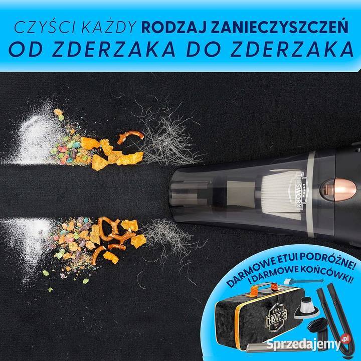 Odkurzacz samochodowy przenośny lekki wydajny z