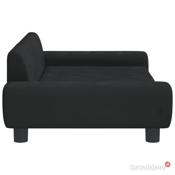 Sofa dzieci czarna 100x54x33 aksamit WM3196383
