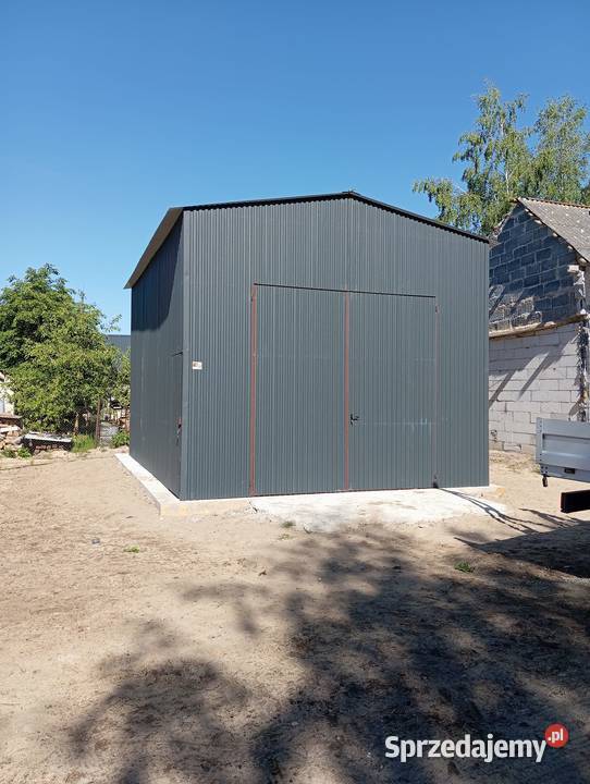 F176 Wysoki Grafitowy Garaż Blaszany Magazyn Kolbuszowa