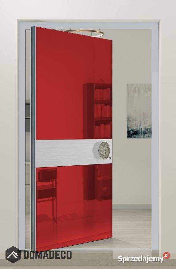 PIVOT VL20 czerwone szklane aluminiowe drzwi mazowieckie Warszawa