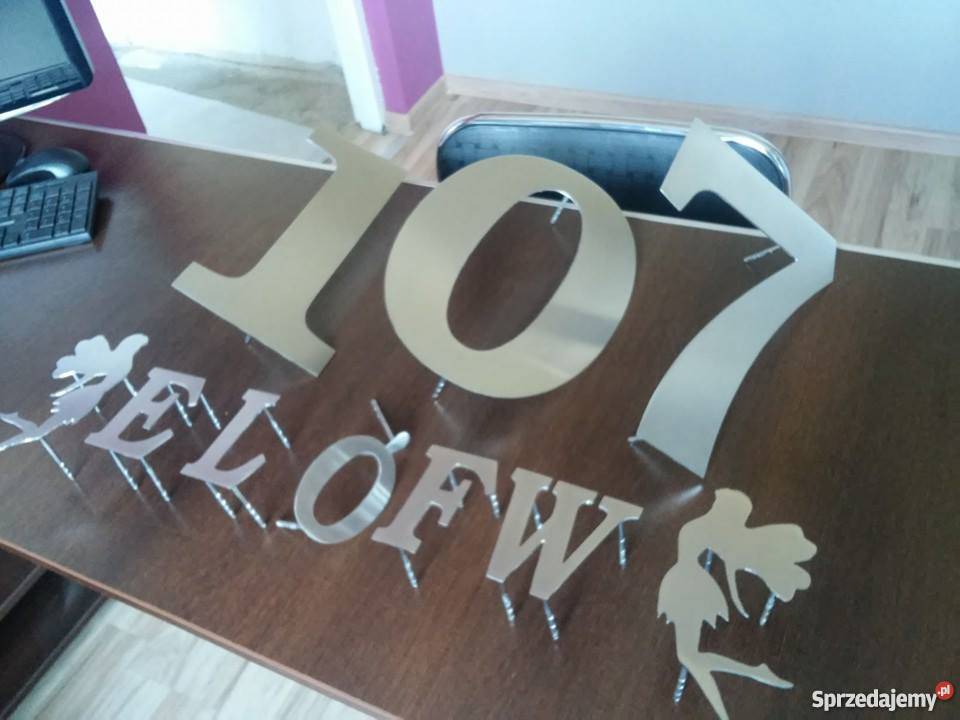 NUMER NA DOM 20 stal nierdzewna 2mm posesji Rybnik