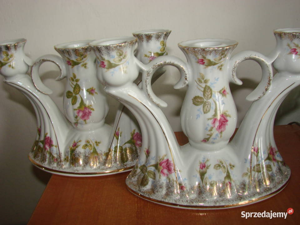 Chodzież porcelanowy świecznik Iwona Pruszcz Gdański