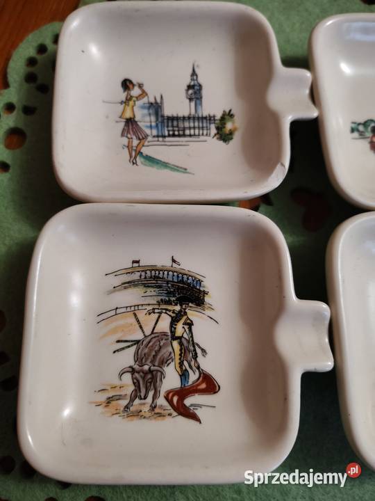 Popielniczki Vintage ręcznie malowane Legnica sprzedam