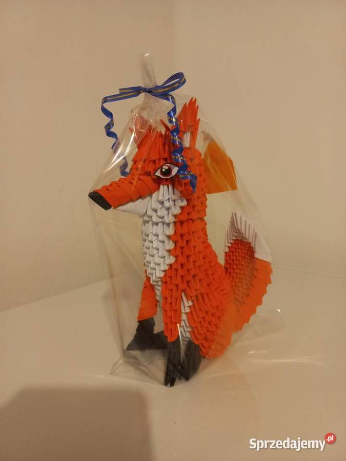 Lis lisek zwierzę rękodzieło origami dekoracja Puławy sprzedam