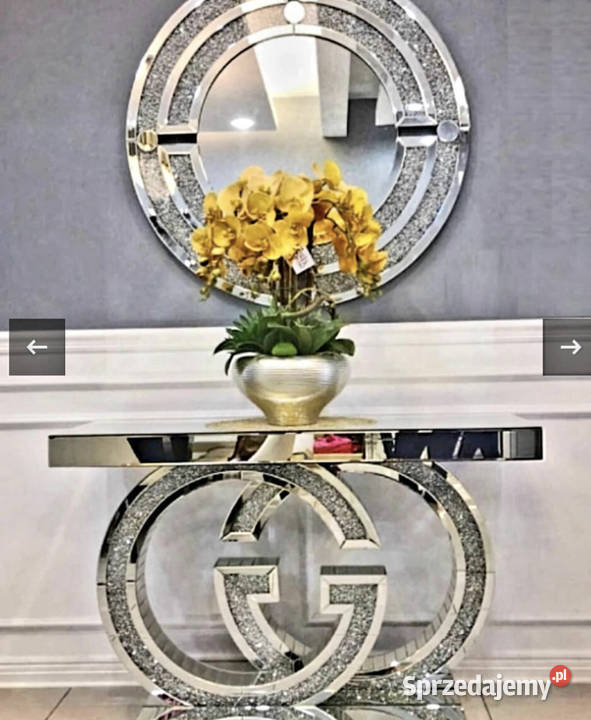 Lustrzana konsola Glamour Premium z kryształkami