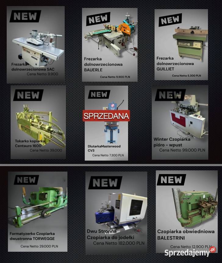 Sprzedam maszyny do obróbki drewna i nie Biznes i Przemysł Wadowice