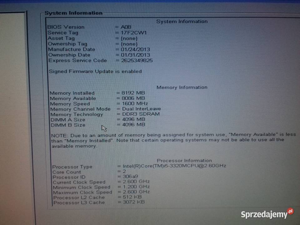 Hynix DDR3 2x4GB PC3 12800U 1600Mhz SoDimm Pojemność 8GB Bydgoszcz